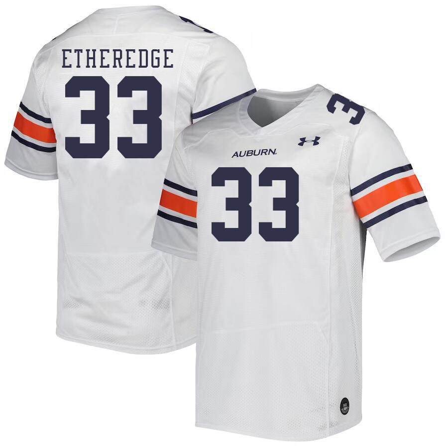 Men's Auburn Tigers #33 Camden Etheredge White 2023 College Stitched Football Jersey